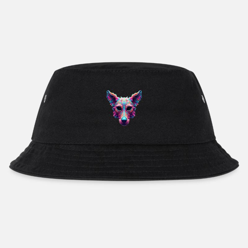 Psychedelischer bester Freund – Hundedesign-T-Shirt - Kinder Bucket Hat - Schwarz