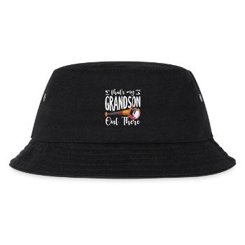 Das ist mein Enkel da draußen Baseball - Kinder Bucket Hat - Schwarz - Vorne
