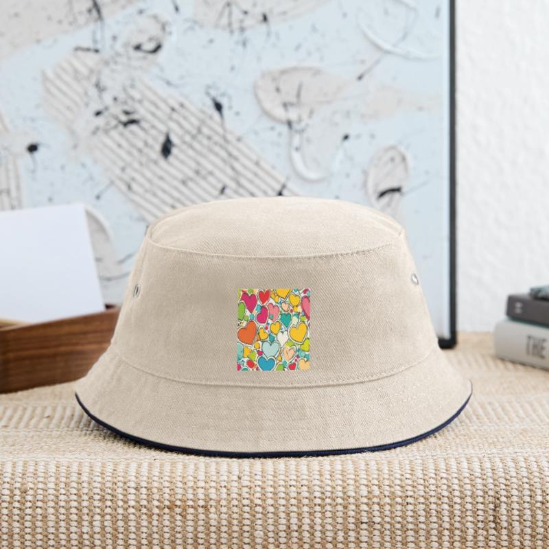 Herz als Aquarell Kinder Bucket Hat
