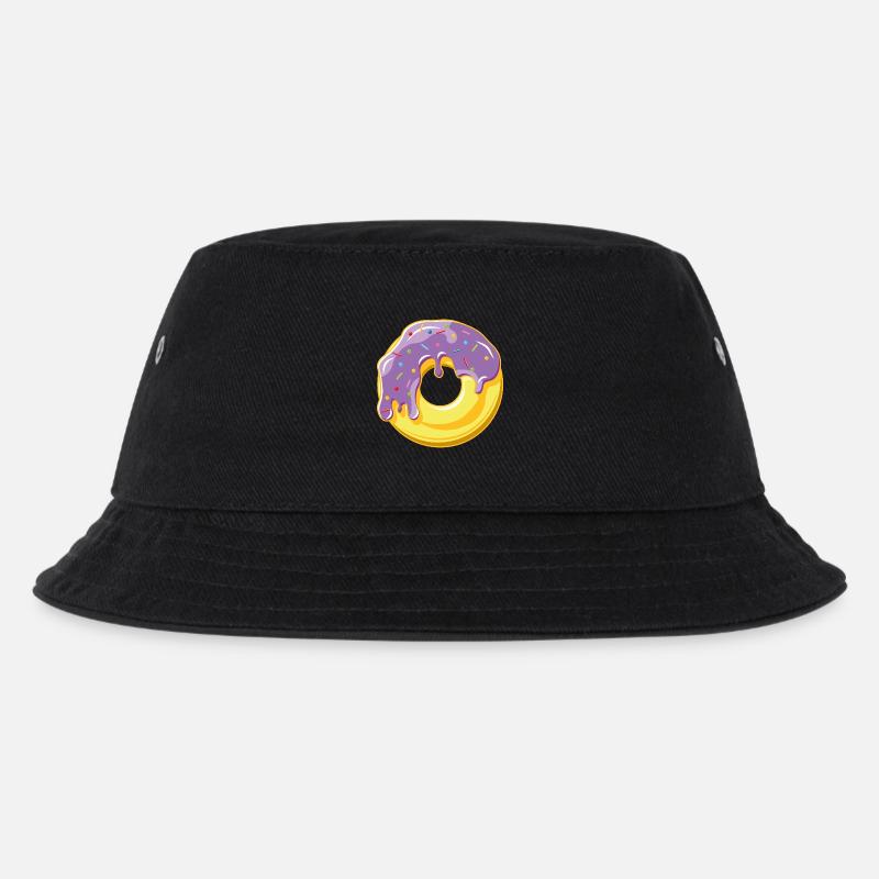 Donut avec glaçage violet et vermicelles colorées - Bob Enfant - noir