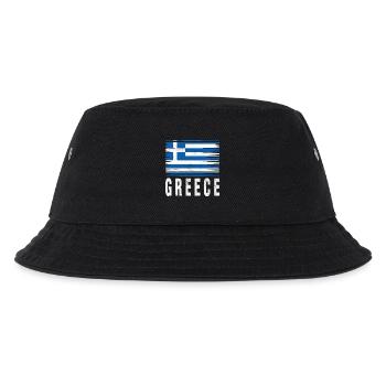 Drapeau au pinceau Grèce - Bob Enfant - noir - Devant