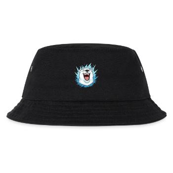 Lachender Eisbär im Blauen Blitz - Kinder Bucket Hat - Schwarz - Vorne