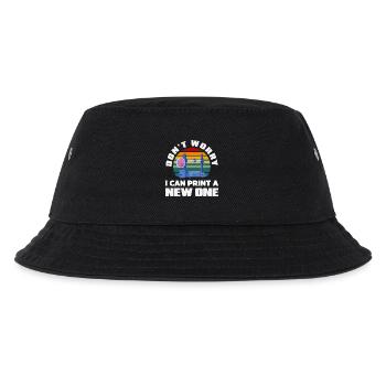 Keine Sorge Ich Kann Einen Neuen Drucken 3D Druck - Kinder Bucket Hat - Schwarz - Vorne