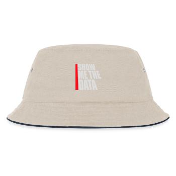 Show Me The Data Lustig Nerd Analyst Sarkastisch - Kinder Bucket Hat - Natur/Navy - Vorne