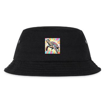 Schildkröte - Kinder Bucket Hat - Schwarz - Vorne