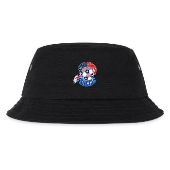 USA Soccer Fan 2026, Stars and Stripes Soccer Ball - Kinder Bucket Hat - Schwarz - Vorne