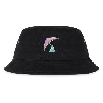 Meditation unterm Farbvorhang - Kinder Bucket Hat - Schwarz - Vorne