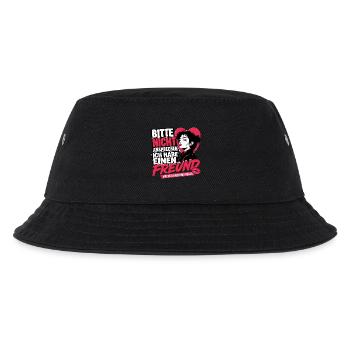 Bitte Nicht Ansprechen ich habe einen Freund  - Kinder Bucket Hat - Schwarz - Vorne