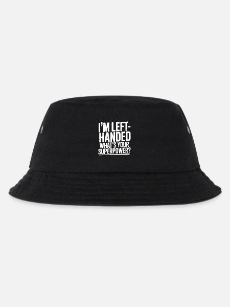 Ich bin Linkshänder. Was ist deine Superkraft? - Kinder Bucket Hat - Schwarz