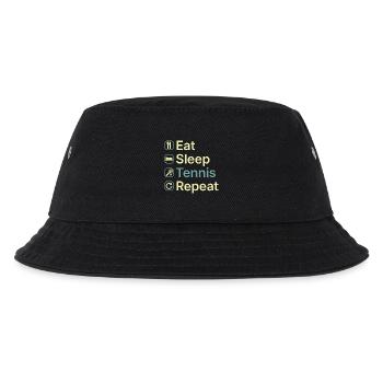 Mange, Dors, Tennis, Répète, Drôle de joueur de tennis Cadeau - Bob Enfant - noir - Devant