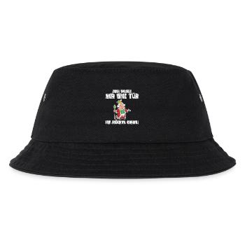 Königliche Spaßfigur mit Krone | bitte geh jetzt - Kinder Bucket Hat - Schwarz - Vorne