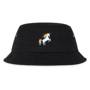 Geometric Rainbow Unicorn - Kids’ Bucket Hat - black - Front
