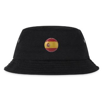 SPANIENS FLAGGE AUF EINEM FUSSBALL - Kinder Bucket Hat - Schwarz - Vorne