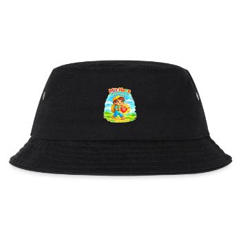  Mit Herz unterwegs - macht die Welt besser - Kinder Bucket Hat - Schwarz - Vorne