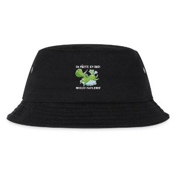 Flatulierendes Einhorn – Lustiger Spruch - Kinder Bucket Hat - Schwarz - Vorne
