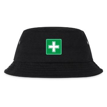 First Aid Medical Cross Sicherheitssymbol Vektor-Symbol - Kinder Bucket Hat - Schwarz - Vorne