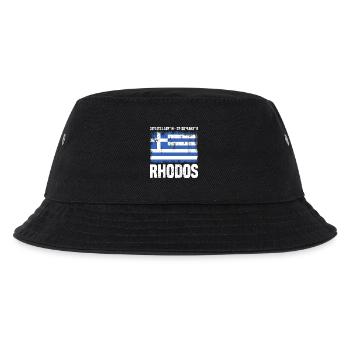 Insel Rhodos Koordinaten - Kinder Bucket Hat - Schwarz - Vorne