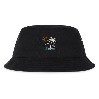 Summer Beach Surf – Palme, Wellen & Sonne - Kinder Bucket Hat - Schwarz - Vorne