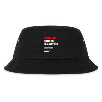 Fehler 500 Brain.exe Crash Tech Grafik-Tee - Kinder Bucket Hat - Schwarz - Vorne