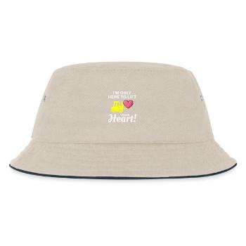 Forklift Operator Driver Valentine’s Day Funny - Kids’ Bucket Hat - ecru/navy - Front