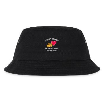 Forklift Operator Driver Valentine’s Day Funny - Kids’ Bucket Hat - black - Front