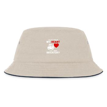 Forklift Operator Driver Valentine’s Day Funny - Kids’ Bucket Hat - ecru/navy - Front