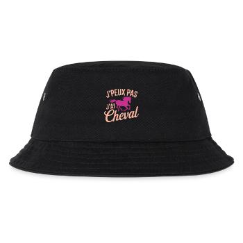 I can't, I have pink horse - Kids’ Bucket Hat - black - Front
