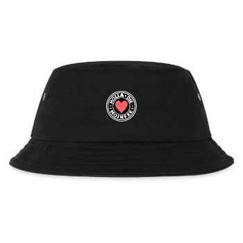 MoinFee mit Holla | deutsche Begrüßung im Norden - Kinder Bucket Hat - Schwarz - Vorne