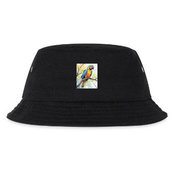 Papagei in der Natur - Kinder Bucket Hat - Schwarz - Vorne