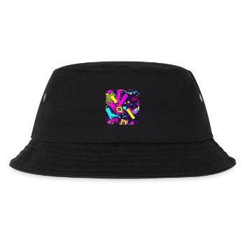 80s Neon Style Vintage Remix - Kids’ Bucket Hat - black - Front