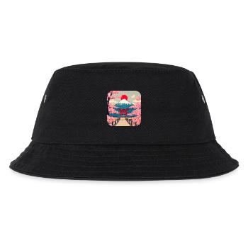 Asien Kirschblüte Tempel Urlaub - Kinder Bucket Hat - Schwarz - Vorne