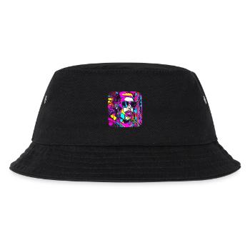 Neon Style UV Glow Party Trend - Kinder Bucket Hat - Schwarz - Vorne
