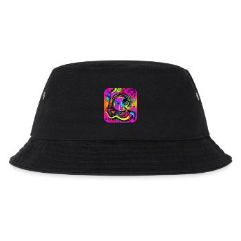Neon Abstrakt Style Trend Glow Party - Kinder Bucket Hat - Schwarz - Vorne