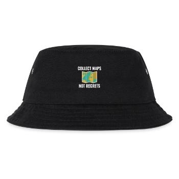 Sammeln Sie Karten, ohne GIS-Reisen zu bereuen - Kinder Bucket Hat - Schwarz - Vorne
