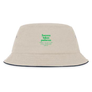 Success Takes Patience - Kids’ Bucket Hat - ecru/navy - Front