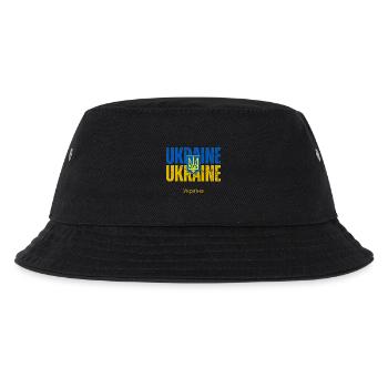 Ukrainische Flagge, Ukrainischer Stolz - Kinder Bucket Hat - Schwarz - Vorne
