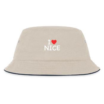 I Love Nice - J'aime Nice - Kids’ Bucket Hat - ecru/navy - Front
