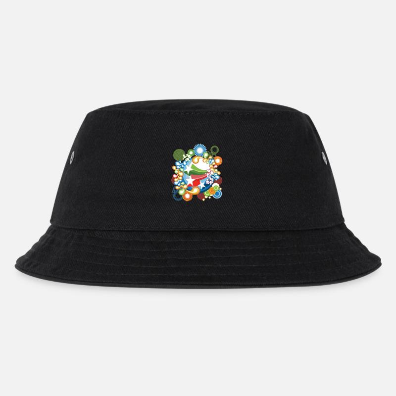 72 - Kinder Bucket Hat - Schwarz