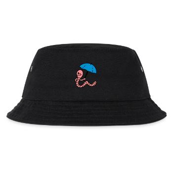 Regenwurm - Kinder Bucket Hat - Schwarz - Vorne