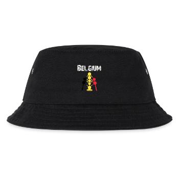 Nation-Design Belgium Atomium brwGB - Kinder Bucket Hat - Schwarz - Vorne