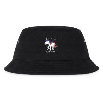 Americorn! Einhorn! Unicorn! Trendy Cute! USA! - Kinder Bucket Hat - Schwarz - Vorne