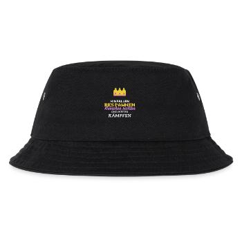 Krönchen richten! - Kinder Bucket Hat - Schwarz - Vorne