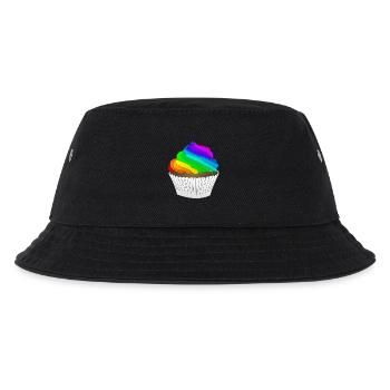 regenbogen sonne wolken wetter rainbow sun cloud76 - Kinder Bucket Hat - Schwarz - Vorne