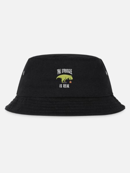 Dinosaurier Burger lustig T-Rex Geschenk Geburt - Kinder Bucket Hat - Schwarz