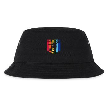 Skater Kids Rainbow Silhouette - Kids’ Bucket Hat - black - Front