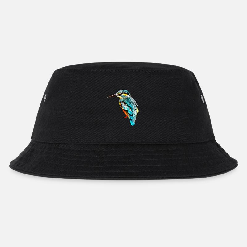 gxp ice bird kingfisher vector art - Kids’ Bucket Hat - black