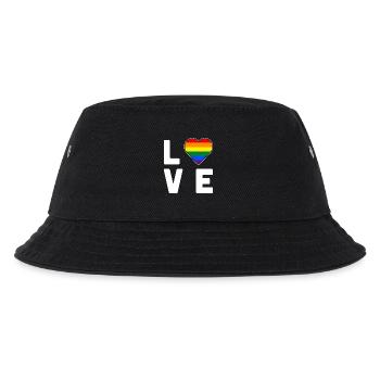 LGBT Pride Regenbogenfarbe Liebe Herz Gay Pride - Kinder Bucket Hat - Schwarz - Vorne