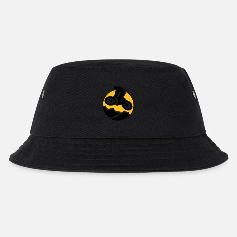 MountainBiker3 - Kinder Bucket Hat - Schwarz