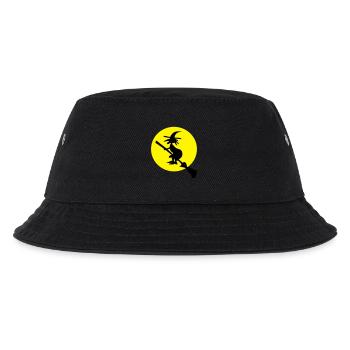 Hexe und Vollmond - Kinder Bucket Hat - Schwarz - Vorne