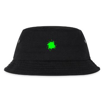 Fleck Farbe Gespritzt Schmutz schmutzig Grün - Kinder Bucket Hat - Schwarz - Vorne